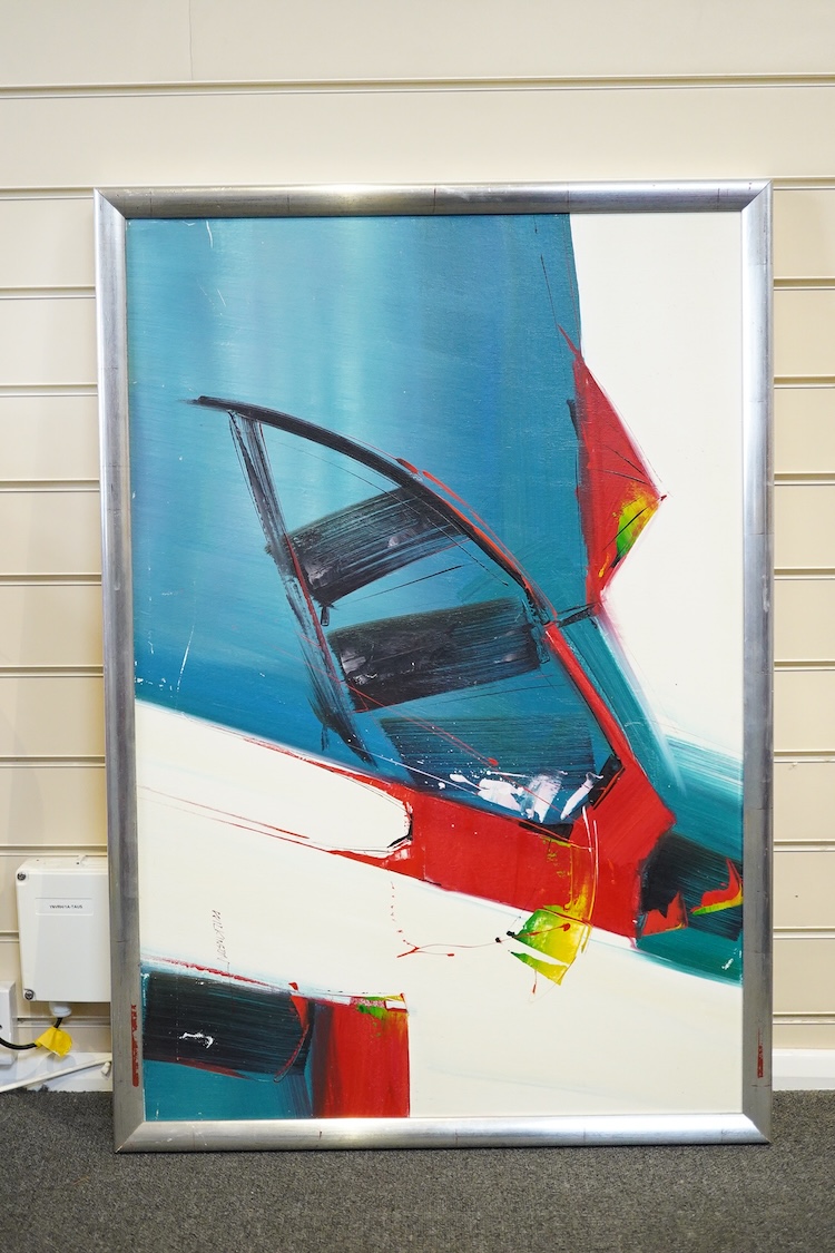 Mandy Wilkinson (b.1970), Abstract composition, signed, acrylic on canvas, 62 x 92cm